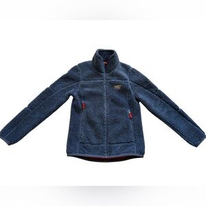 L.L. Bean Women’s Mountain Pile Fleece Jacket XS Blue Full Zip Sherpa Outdoor